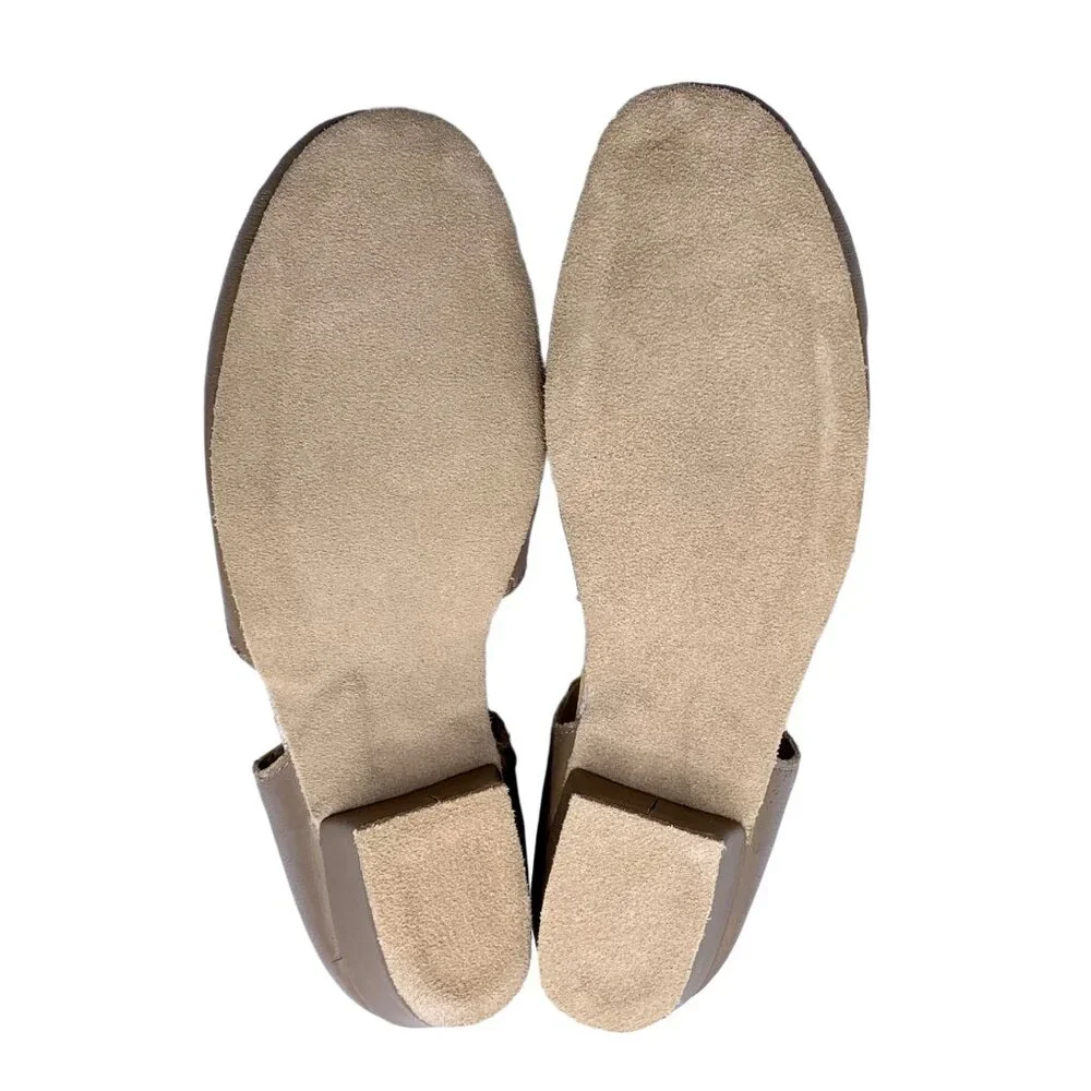 So Danca Jazz T-Strap Grecian Dance Sandals Tan Leather 4.5 Shoe Slip On Mileyka - Picture 6 of 10